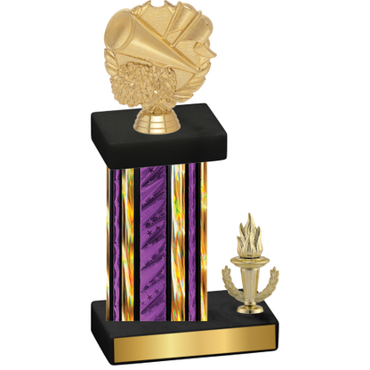 Accented Single Purple Glacier Victory Cheerleading Trophy