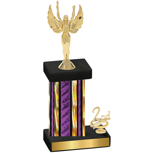 Accented Single Purple Glacier Second Place Victory Trophy