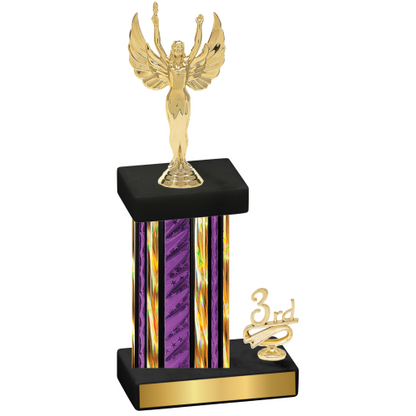 Accented Single Purple Glacier Third Place Victory Trophy