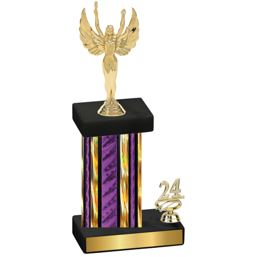 Accented Single Purple Glacier Year Victory Trophy