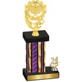 Accented Single Purple Glacier Year Pickleball Trophy