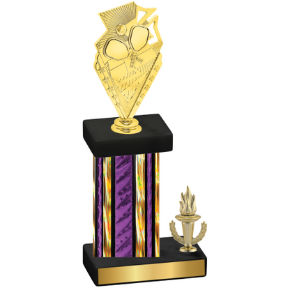 Accented Single Purple Glacier Victory Pickleball Trophy