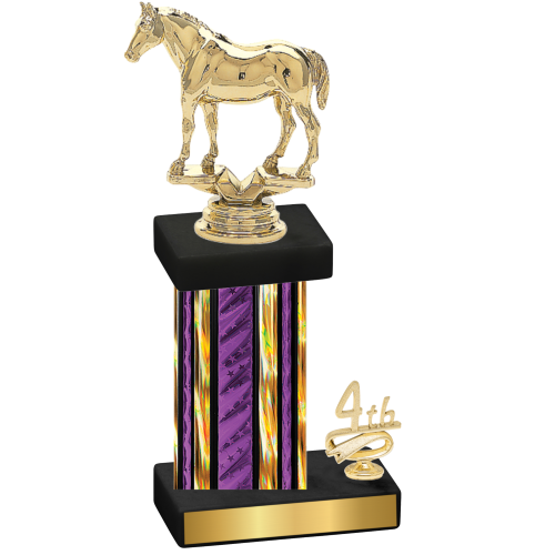 Accented Single Purple Glacier Fourth Place Horses Trophy