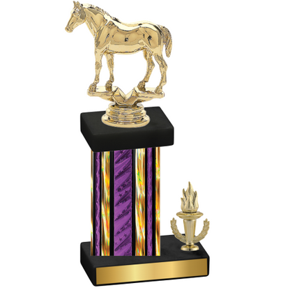 Accented Single Purple Glacier Victory Horses Trophy