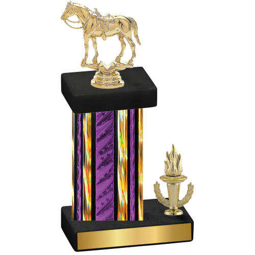 Accented Single Purple Glacier Victory Horses Trophy