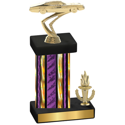 Accented Single Purple Glacier Victory Cars Trophy