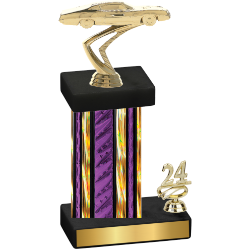 Accented Single Purple Glacier Year Cars Trophy