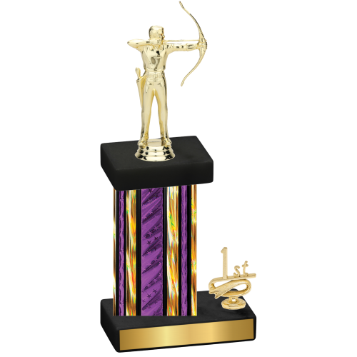 Accented Single Purple Glacier First Place Archery Trophy