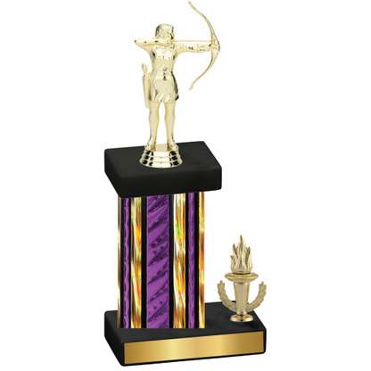 Accented Single Purple Glacier Victory Archery Trophy