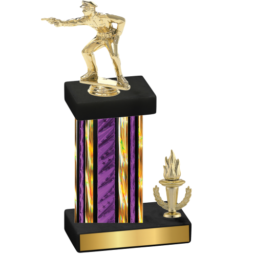 Accented Single Purple Glacier Victory Shooter Trophy