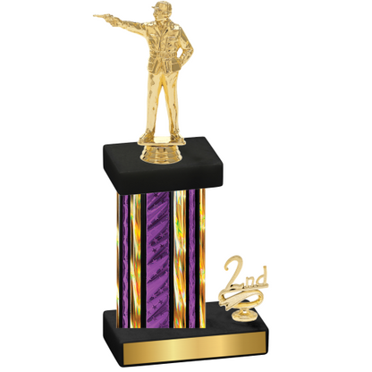 Accented Single Purple Glacier Second Place Shooter Trophy