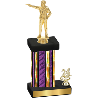 Accented Single Purple Glacier Year Shooter Trophy