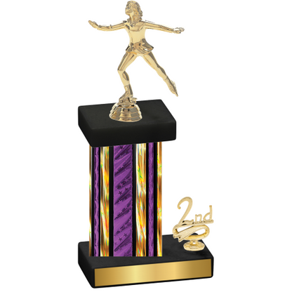 Accented Single Purple Glacier Second Place Skater Trophy