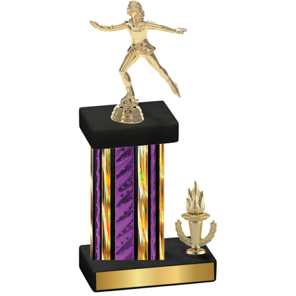 Accented Single Purple Glacier Victory Skater Trophy