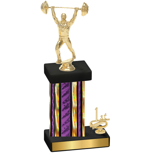 Accented Single Purple Glacier First Place Weights Trophy