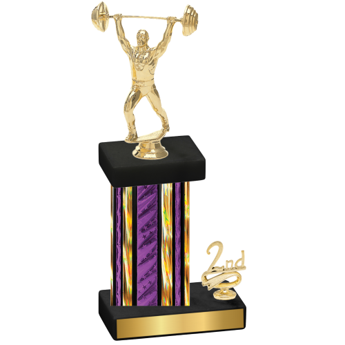 Accented Single Purple Glacier Second Place Weights Trophy