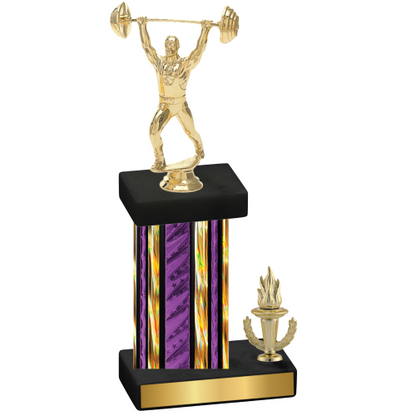 Accented Single Purple Glacier Victory Weights Trophy