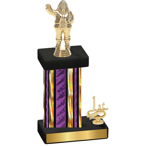 Accented Single Purple Glacier First Place Holiday Trophy