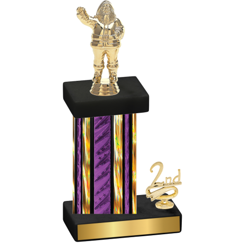 Accented Single Purple Glacier Second Place Holiday Trophy