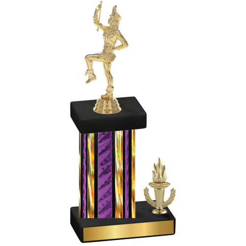 Accented Single Purple Glacier Victory Majorette Trophy