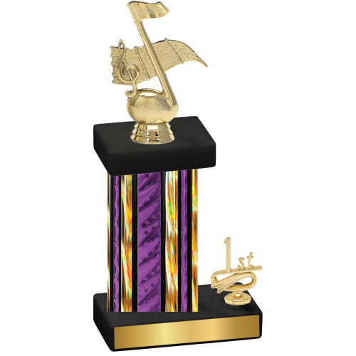 Accented Single Purple Glacier First Place Music Trophy