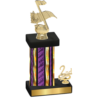 Accented Single Purple Glacier Second Place Music Trophy