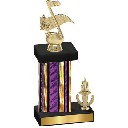 Accented Single Purple Glacier Victory Music Trophy