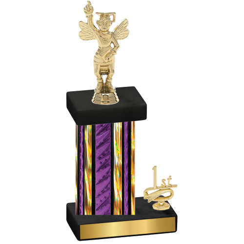 Accented Single Purple Glacier First Place Academics Trophy