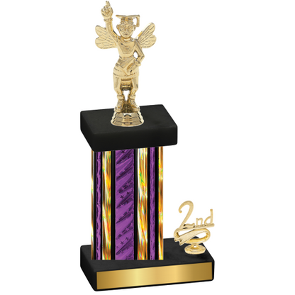 Accented Single Purple Glacier Second Place Academics Trophy
