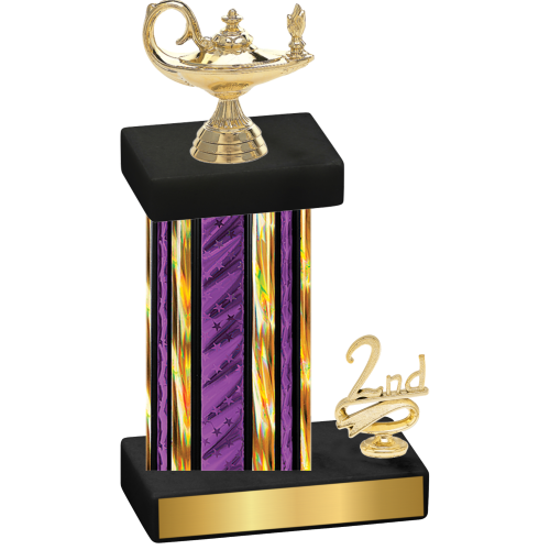 Accented Single Purple Glacier Second Place Academics Trophy