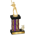 Accented Single Purple Glacier Year Softball Trophy