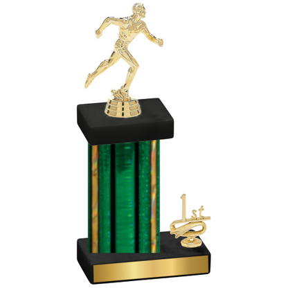 Accented Single Green Glacier First Place Running Trophy