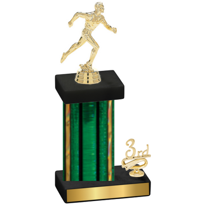 Accented Single Green Glacier Third Place Running Trophy