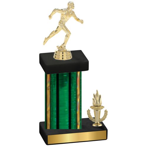 Accented Single Green Glacier Victory Running Trophy