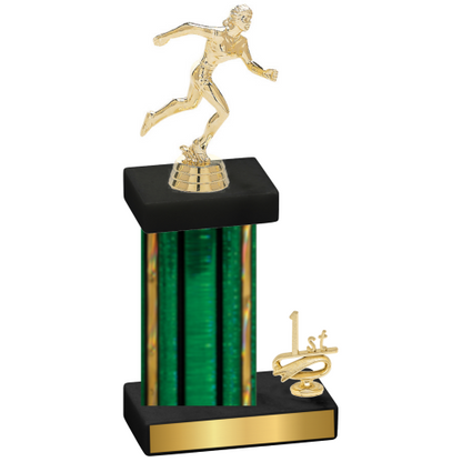 Accented Single Green Glacier First Place Running Trophy