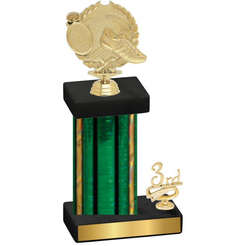 Accented Single Green Glacier Third Place Running Trophy