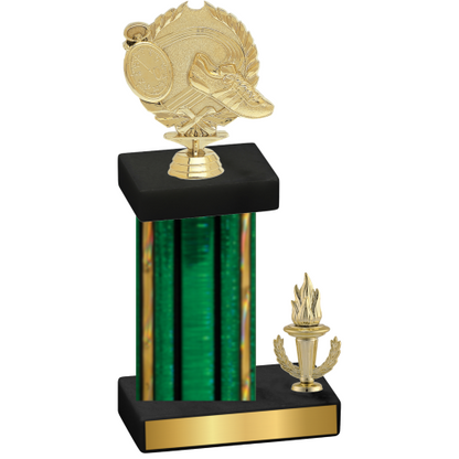 Accented Single Green Glacier Victory Running Trophy