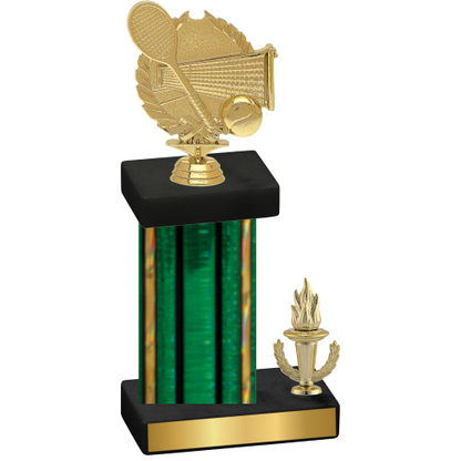 Accented Single Green Glacier Victory Tennis Trophy