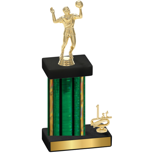 Accented Single Green Glacier First Place Volleyball Trophy