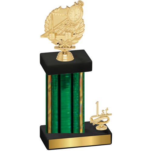 Accented Single Green Glacier First Place Swimming Trophy