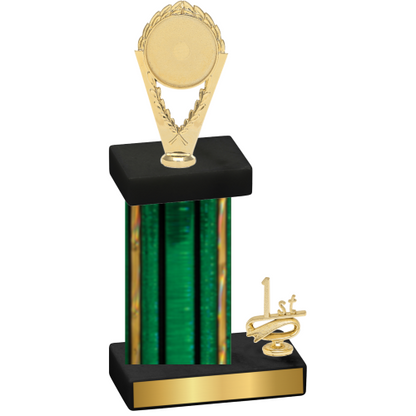 Accented Single Green Glacier First Place Insert Trophy