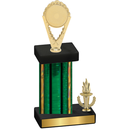 Accented Single Green Glacier Victory Insert Trophy