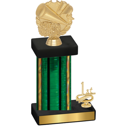 Accented Single Green Glacier First Place Cheerleading Trophy