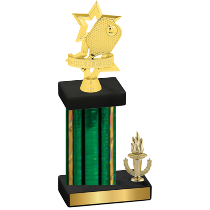 Accented Single Green Glacier Victory Pickleball Trophy