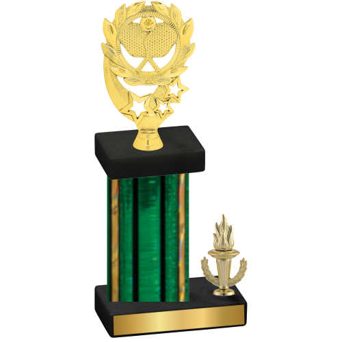 Accented Single Green Glacier Victory Pickleball Trophy