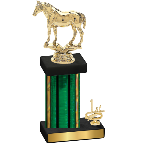 Accented Single Green Glacier First Place Horses Trophy