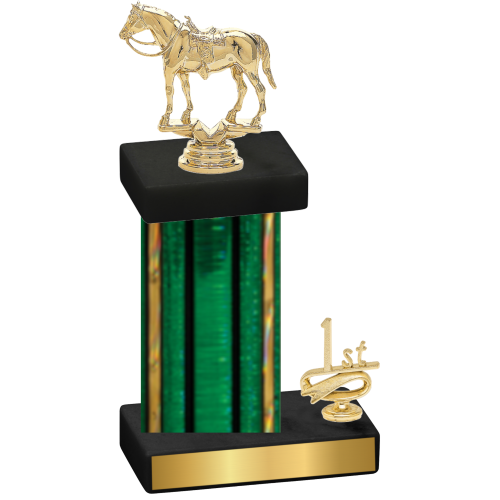 Accented Single Green Glacier First Place Horses Trophy