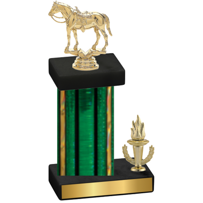 Accented Single Green Glacier Victory Horses Trophy