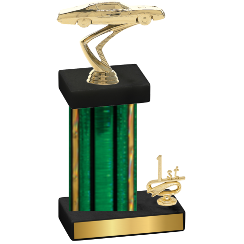 Accented Single Green Glacier First Place Cars Trophy