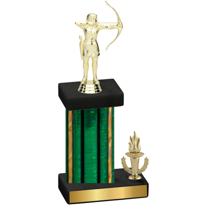 Accented Single Green Glacier Victory Archery Trophy